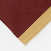 シカの雄鹿のシルエット|バーガンディの日焼け フリースブランケット (角)