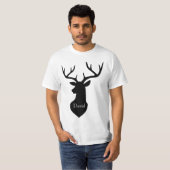 シカの頭の雄 Tシャツ (正面フル)
