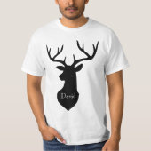 シカの頭の雄 Tシャツ (正面)