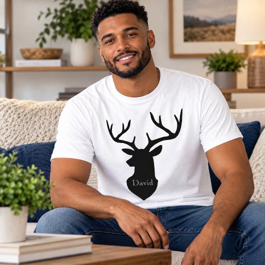シカの頭の雄 Tシャツ