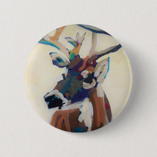 シカの頭部 缶バッジ