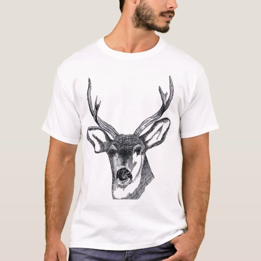 シカの頭 Tシャツ (正面)