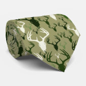 シカの(雄ジカの)枝角のスカルパターン ネクタイ (ロール)