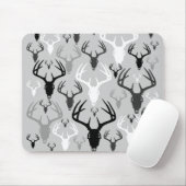 シカの(雄ジカの)枝角のスカルパターン マウスパッド (マウス)