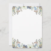 シカの(雄ジカの)枝角の男の子のための素朴なベビーシャワーの招待 招待状 (裏面)