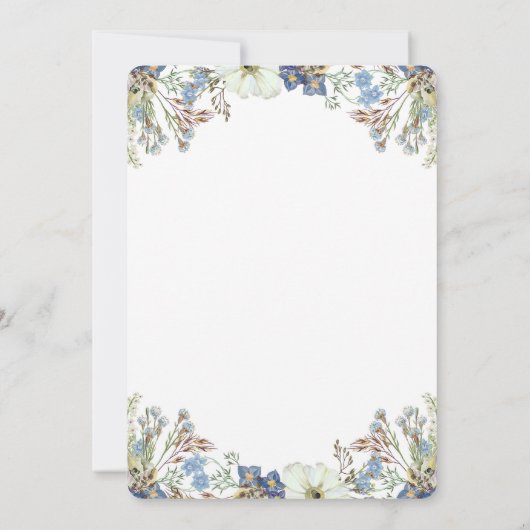 シカの(雄ジカの)枝角の男の子のための素朴なベビーシャワーの招待 招待状 (裏面)