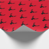 シカはあなたの背景色の先頭に立ちます ラッピングペーパー (角)