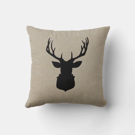 シカは|の素朴な休日の装飾の枕を尾行します クッション (裏面)