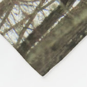 シカを雪の中で飼う フリースブランケット (角)