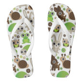 シカガメの動物の壁紙 ビーチサンダル (フットベッド)