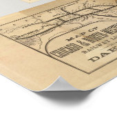 シカゴおよびノースウエスタン鉄道線の地図 ポスター (角)