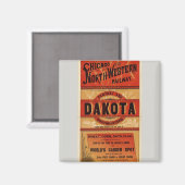 シカゴおよびノースウエスタン鉄道線の地図 マグネット (正面/裏面)