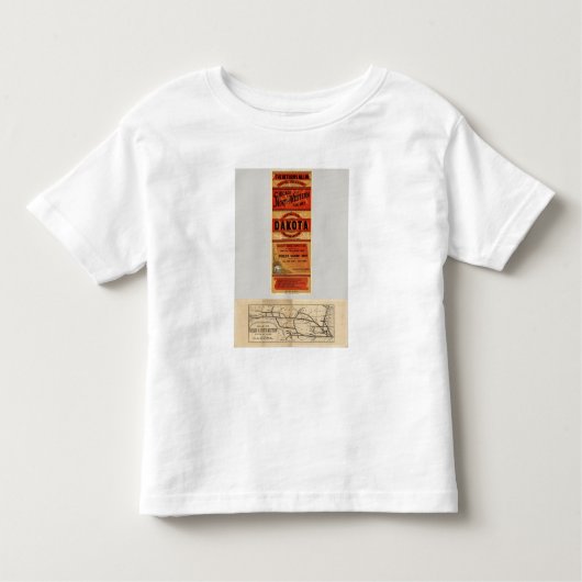 シカゴおよび北西鉄道の地図 トドラーTシャツ (正面)