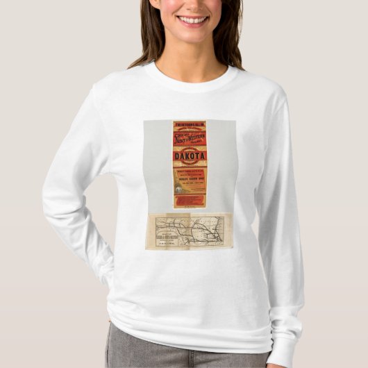 シカゴおよび北西鉄道の地図 Tシャツ (正面)