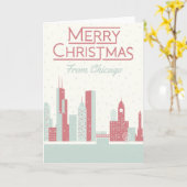 シカゴからのメリークリスマス カード (黄色い花)