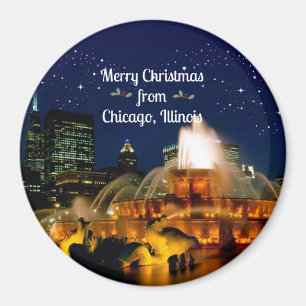 シカゴからのメリークリスマス。 マグネット