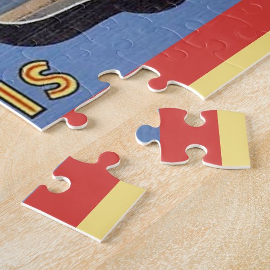 シカゴからのヴィンテージ ジグソーパズル (側面)