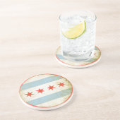 シカゴからの動揺してな旗が付いているコースター コースター (側面)