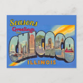 シカゴからの季節のご挨拶 ポストカード (正面)