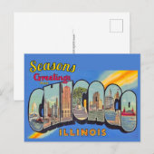 シカゴからの季節の挨拶 ポストカード (正面/裏面)