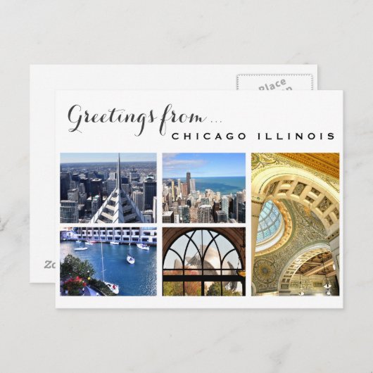 シカゴからの挨拶 ポストカード (正面/裏面)