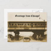 シカゴからの挨拶! ポストカード (正面/裏面)