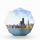 シカゴが液化絵を描した フォトブロック (正面)
