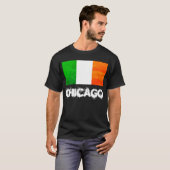 シカゴとアイルランドの旗 Tシャツ (正面フル)