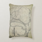 シカゴとノースウェスタン鉄道地図アクセントピロー アクセントクッション (裏面(縦))