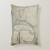 シカゴとノースウェスタン鉄道地図アクセントピロー アクセントクッション (正面(垂直))