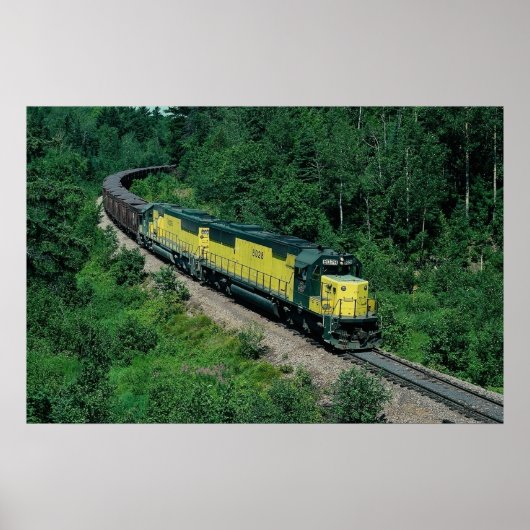 シカゴとノースウエスタンEMD No. 8028 with ore tra ポスター (正面)