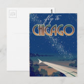シカゴに飛ぶ ポストカード (正面/裏面)