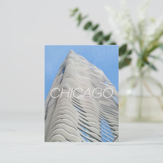 シカゴのアクアタワー ポストカード (スタンド正面)