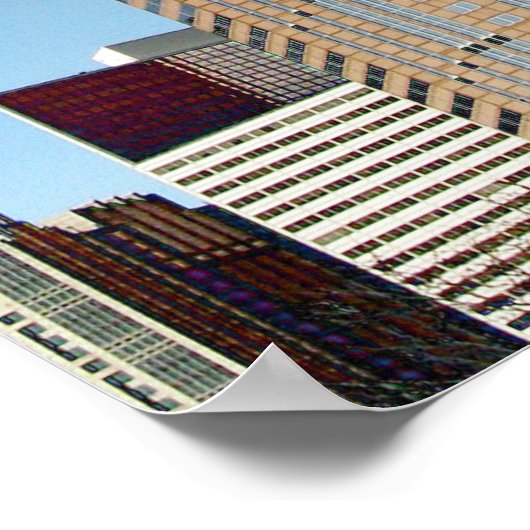 シカゴのウィリス/シアーズタワーデジタルスケッチ ポスター (角)