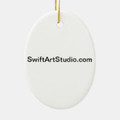 シカゴのカテドラルのスカイライン セラミックオーナメント (裏面)