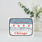 シカゴのクリスマスカード シーズンポストカード (スタンド正面)