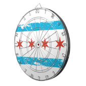 シカゴのグランジな旗 ダーツボード (正面右)