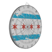 シカゴのグランジな旗 ダーツボード (正面左)