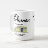 シカゴのグリークタウンにあるパルテノン・レストラン コーヒーマグカップ (正面左)