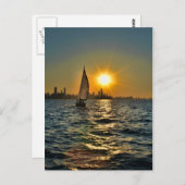 シカゴのサンセットセイル ポストカード (正面/裏面)