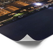 シカゴのスカイラインでの花火 ポスター (角)