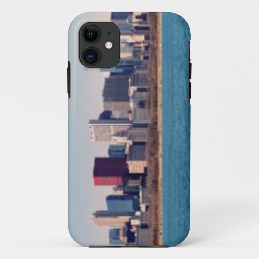 シカゴのスカイラインのパノラマ Case-Mate iPhoneケース (裏面)