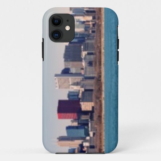 シカゴのスカイラインのパノラマ Case-Mate iPhoneケース (裏面)