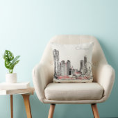 シカゴのスカイラインのモダンなデザイン クッション (椅子)
