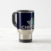 シカゴのスカイラインの惑星 トラベルマグ (正面左)