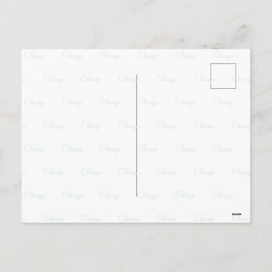 シカゴのスカイラインの明けましておめでとうの郵便はがき シーズンポストカード (裏面)