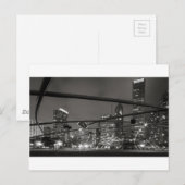 シカゴのスカイラインの黒及び白 ポストカード (正面/裏面)