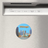 シカゴのスカイラインアットネイビーピア マグネット (インサイチュ (食洗機))