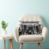 シカゴのスカイラインスケッチ(白黒) ランバークッション (椅子)