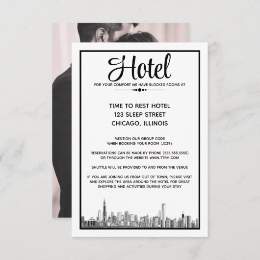 シカゴのスカイライン エンクロージャーカード (正面/裏面)